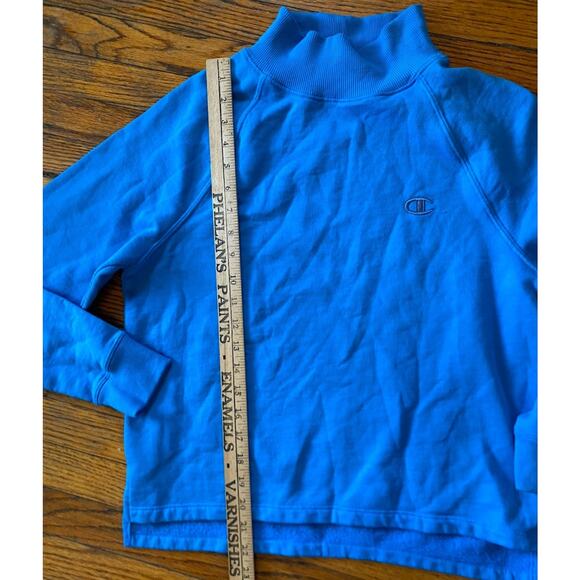 Champion Athletic Mock Neck Sweatshirt Women’s Small Blue - Picture 6 of 7